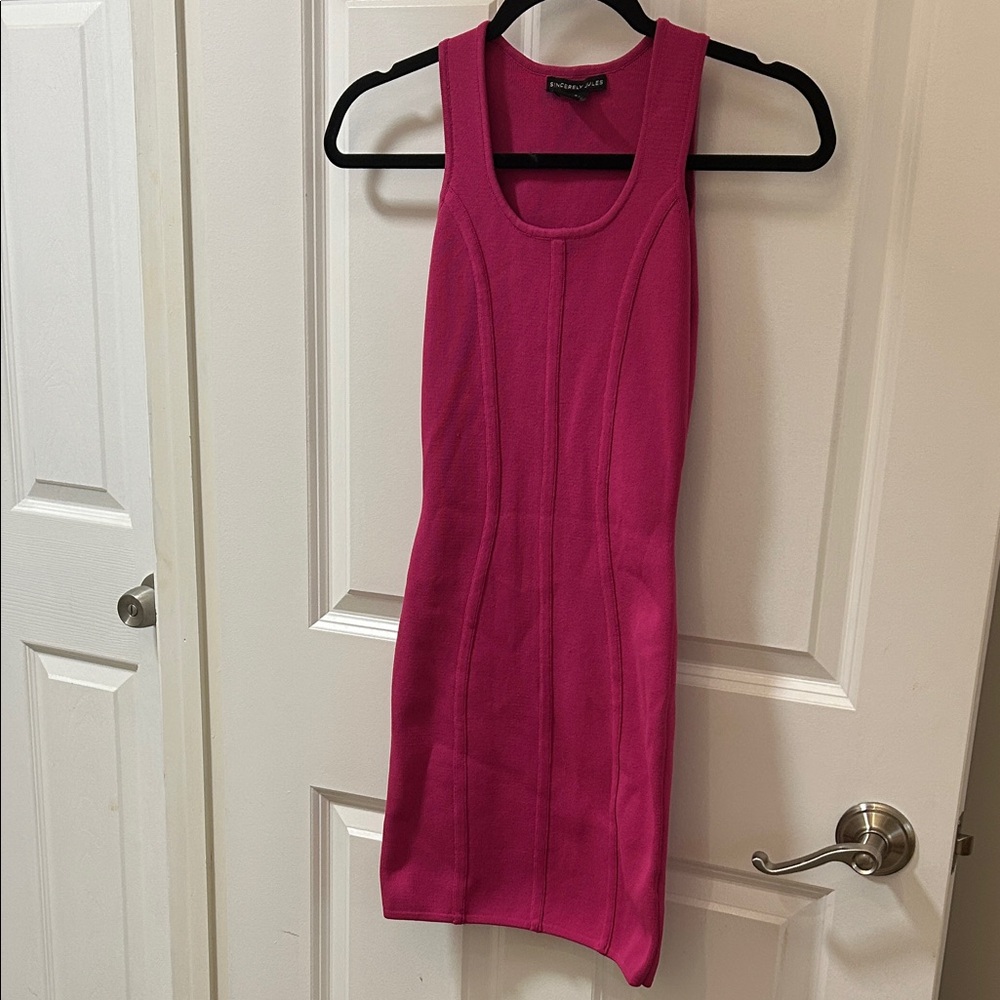 🎁  Sincerely Jules Pink Ribbed Bodycon Mini Dress